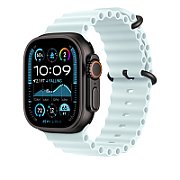 Apple Watch 49mm Ice Blue Ocean Band Extension - Black Titanium Finish