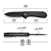 Knife CIVIVI Button Lock Elementum All Black G10