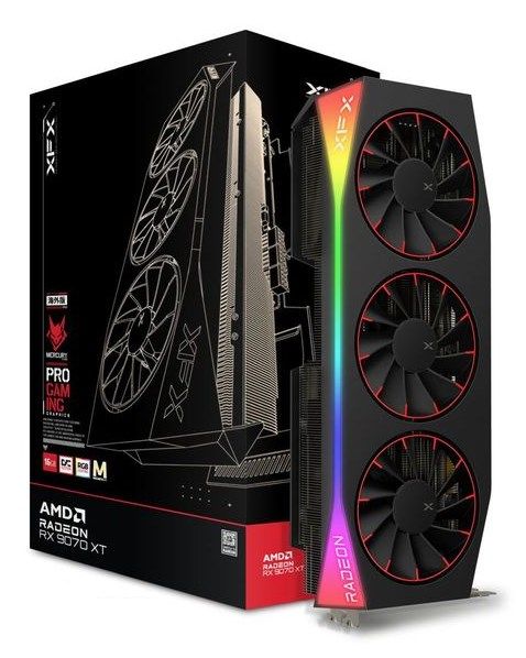 Placa video XFX Radeon RX 9070 XT Mercury OC Magnetic Air RGB 16 GB GDDR6 256 bit