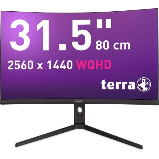 TERRA LCD/LED 3285W HA black CURVED USB-C/HDMI/DP