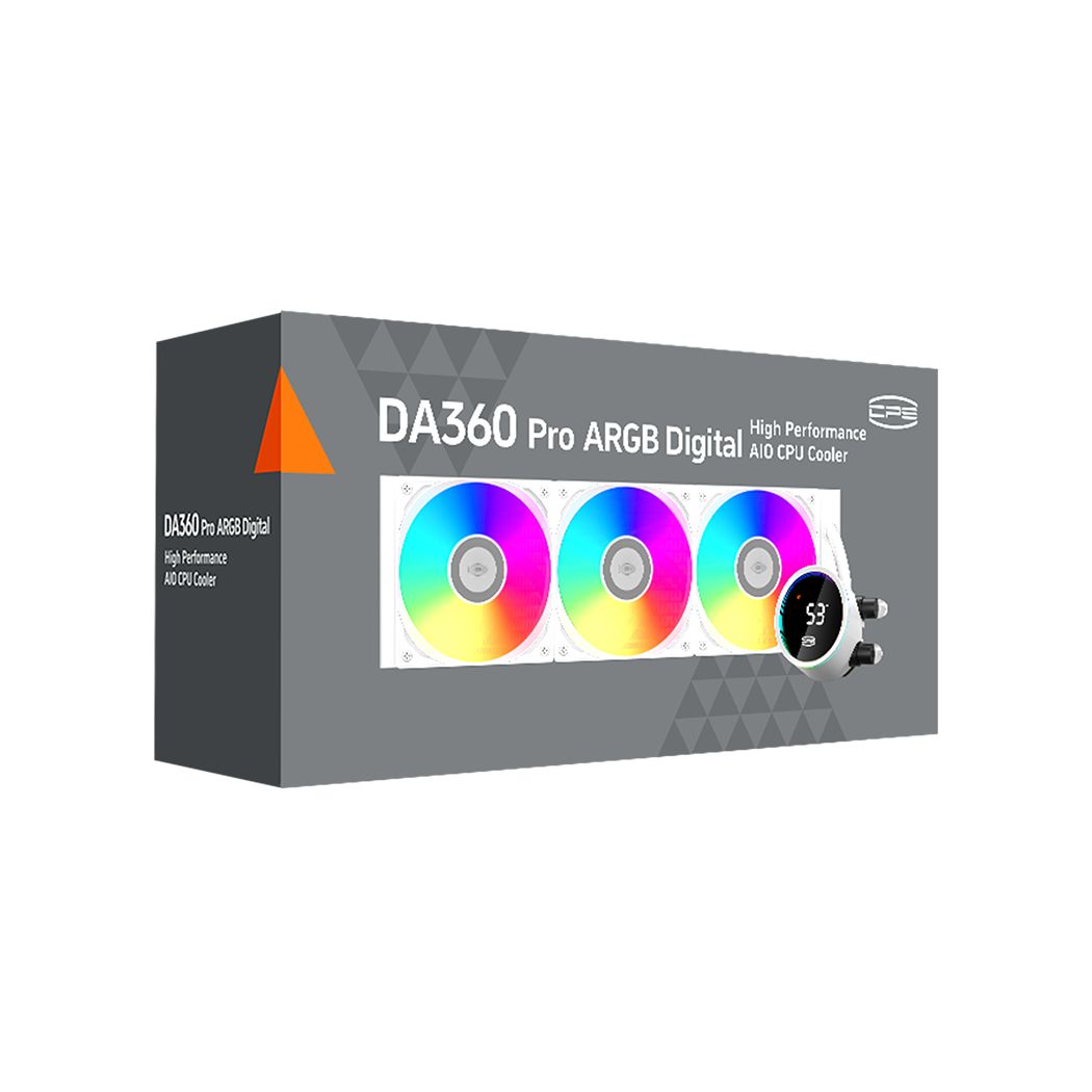 COOLER PCCooler  DS360 Pro ARGB , skt. Intel si AMD, racire cu lichid, 3 x 120mm, 500 - 2200 RPM, iluminare RGB adresabil, afisaj digital, alb  DA360 Pro ARGB WH  (timbru verde 2.00 lei)