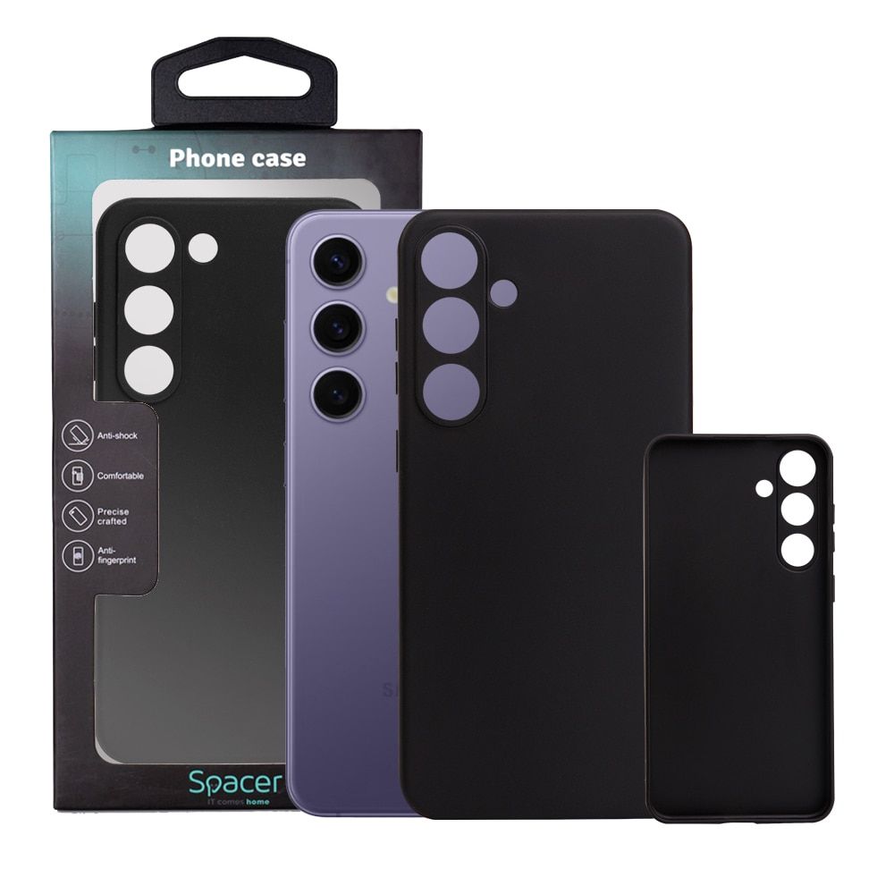 Husa Samsung Galaxy A16 Spacer, negru, grosime 1.5mm, material flexibil TPU  SPPC-SM-GX-A16-TPU 