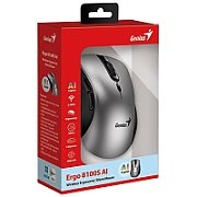 MOUSE Genius,  Ergo  NX-8100S AI , PC sau NB, wireless, 2.4GHz, optic, 1600 dpi, butoane/scroll 6/1, , gri-argintiu,  31030040404  (timbru verde 0.18 lei)