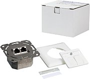 PRIZA RJ-45 aplicabila cu 2 iesiri LOGILINK pt. cablu FTP, Cat6, RJ-45 (M) x 2, ecranat, plastic cu metal, signal white, 1 buc,  NP0125 