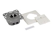 PRIZA RJ-45 aplicabila cu 2 iesiri LOGILINK pt. cablu FTP, Cat6A, RJ-45 (M) x 2, ecranat, plastic cu metal, pure white, 1 buc,  NP0128 