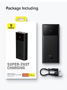 POWER BANK Baseus Star-Lord Digital, display, capacitate 10000mAh, 30W, 2 x USB 1 x USB Type-C, total 5V/3A, negru,  P10022907113-00  (timbru verde 0.98 lei) - 6932172634933