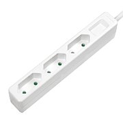 PRELUNGITOR LOGILINK, Euro skt x 3, cablu 3G 1.0mm2, 230 V/7.5 A, 50 Hz, max. 1700 W, IP20, 1.5m, alb,  LPS229  (timbru verde 0.8 lei)