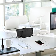 PRELUNGITOR LOGILINK, Schuko x 5, conectare prin Schuko (T), cutie management cabluri, 16 A, 2xUSB-A, 1xUSB-C, protectie IP20, negru,  LPS282U  (timbru verde 2 lei)