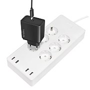 PRELUNGITOR LOGILINK, Schuko x 6, conectare prin Schuko (T), Wi-Fi, 10 A, 4xUSB-A, compatibil Tuya, cablu 1.8m, protectie IP20, supracurent, supratensiune, supraincalzire, scurtcircuit, alb,  SH0105  (timbru verde 0.8 lei)
