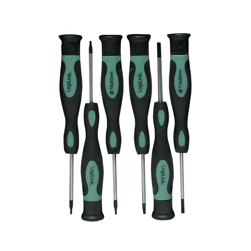 TRUSA scule surubelnite, LOGILINK, set: 1x T5 50mm, 1x T6 50mm, 1x T7 50mm, 1x T8 50mm, 1x T10 50mm, 1x T15 50mm,  WZ0021 