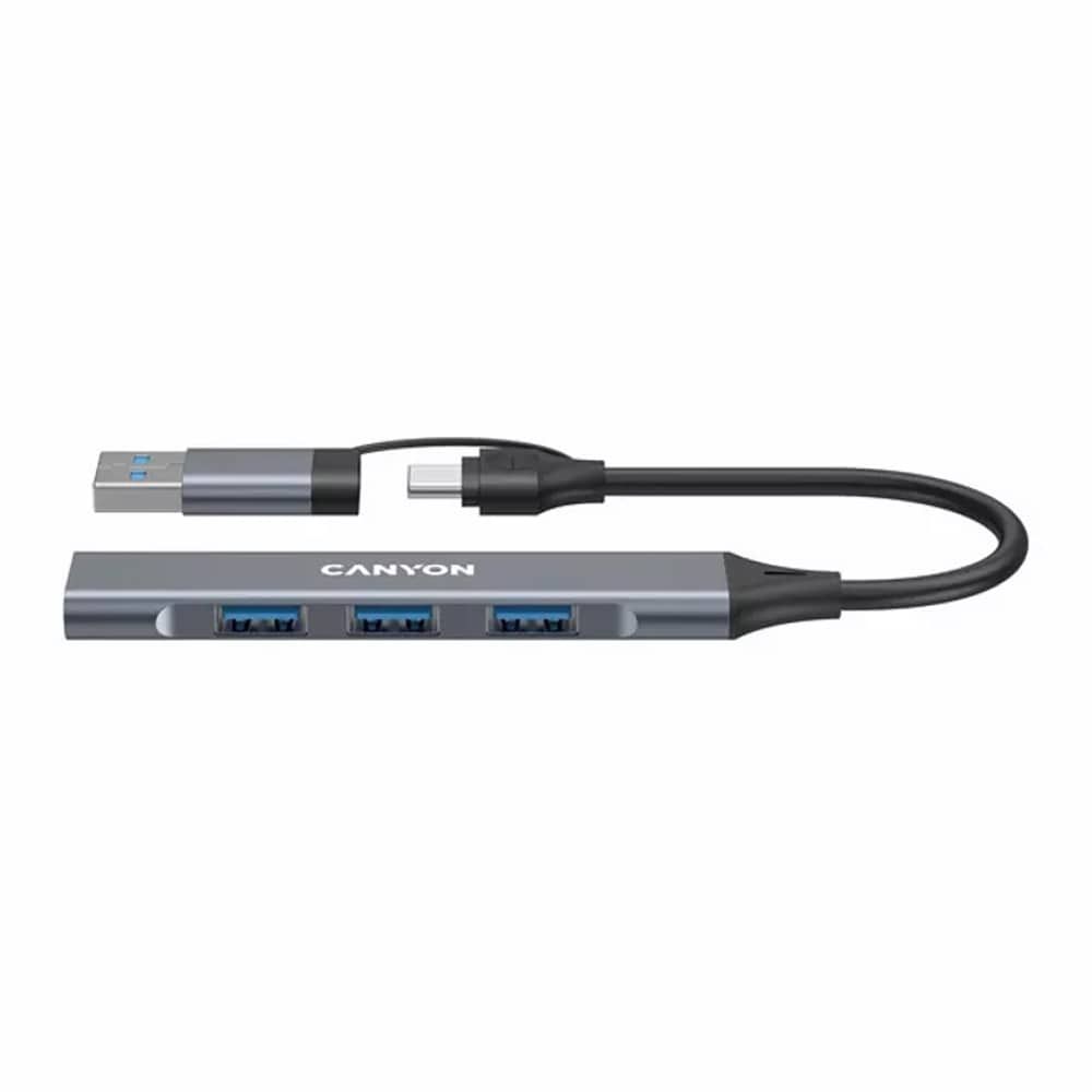 CANYON hub DS-02 4in1 USB-A/C Grey