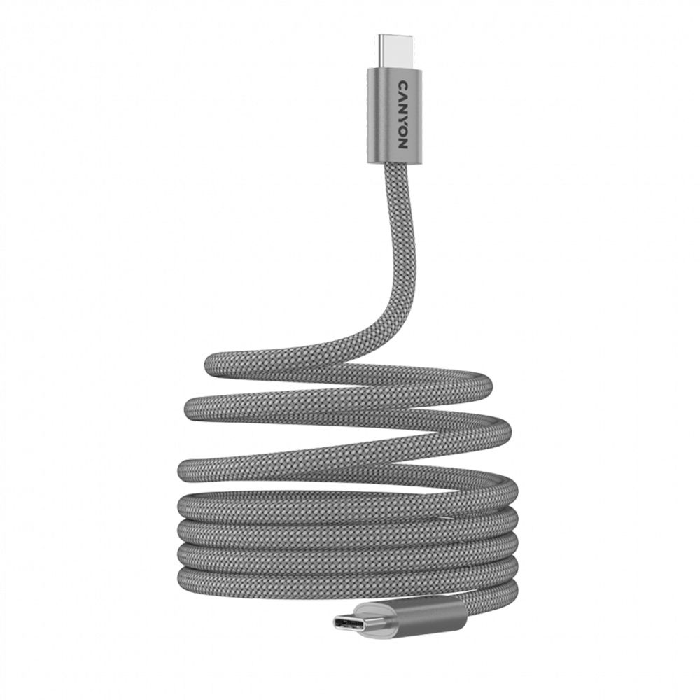CANYON cable OnWire 60MG C-C 60W Magnet Braided 1m Light Grey