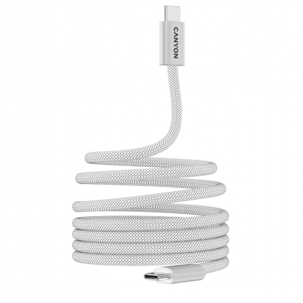 CANYON cable OnWire 60MG C-C 60W Magnet Braided 1m White