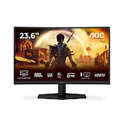AOC Monitor AOC 23.6  C24G42E, Curvature: 1500R, Diagonal (inch): 23.6, Diagonal (cm): 60, Aspect ratio: 16:9, Panel: VA, Resolution: 1920x1080, Refresh Rate: 180Hz, Response time GtG: 4ms, Response time MPRT: 0.5ms, Brightness (max): 250 cd/m², Contrast (static) : 3000:1, Viewing angle: 178/178, Color
