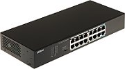 DAHUA Switch Dahua 16 porturi Unmanaged, S3016-16GT, Interfata: 14 x 10/100 Mbps, 2x uplink, Capacitate: 32 Gbps, Packet Forwarding Rate: 23.808 MPPS, Greutate: 740g, Dimensiuni: 294 mm × 119 mm × 44 mm, Material carcasa: metal.