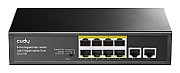 Cudy CUDY 8 RJ-45 10/100/1000M PSE ports +2 RJ45 10/100/1000  Uplink Port Unmanaged PoE+ Switch,VLAN ON/OFF, Extend ON/OFF, Watchdog ON/OFF，, 802.3af/at standard,  Aternative 1/2(+),3/6(-), Rack-mountable Steel Case,  120W Internal Power Supply