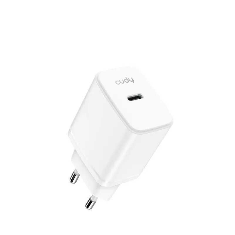 CUDY 25W USB-C Charger, GaN, 1 USB-C port, QC+PD 3.0, EU plug, for iPhone 12 Series and above, Galaxy, iPad, MacBoook Air and More