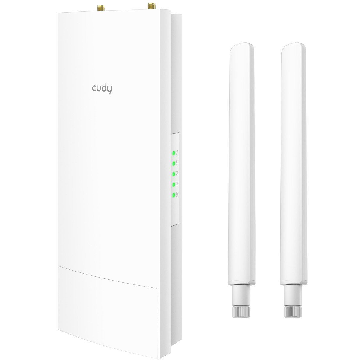 Cudy CUDY AC1200 WiFi Outdoor Repeater, Access Point, 867Mbps at 5GHz + 300Mbps at 2.4GHz, 1 x 100Mbps RJ45, 2 Detachable Antennas, 24V passive PoE, IP65 Waterproof, lightning protection, 24V passive PoE adapter included, Cudy APP