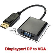 Adapter (converter) with DisplayPort cable male to VGA female cable 15cm
- signal direction: from Displayport to VGA! It doesn&amp#39t work the other way around!
- gold contacts
- only works with DP V1.1!!!
Packaging: bulk 1 pc.