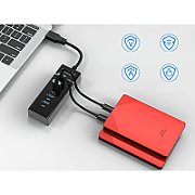 USB3 HUB4M-BK-BL