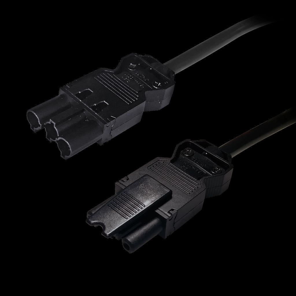 Power cable IEC320-C14 male to 4xCEE 7/7 female, black, 1m
Packaging: bulk 1 pc.