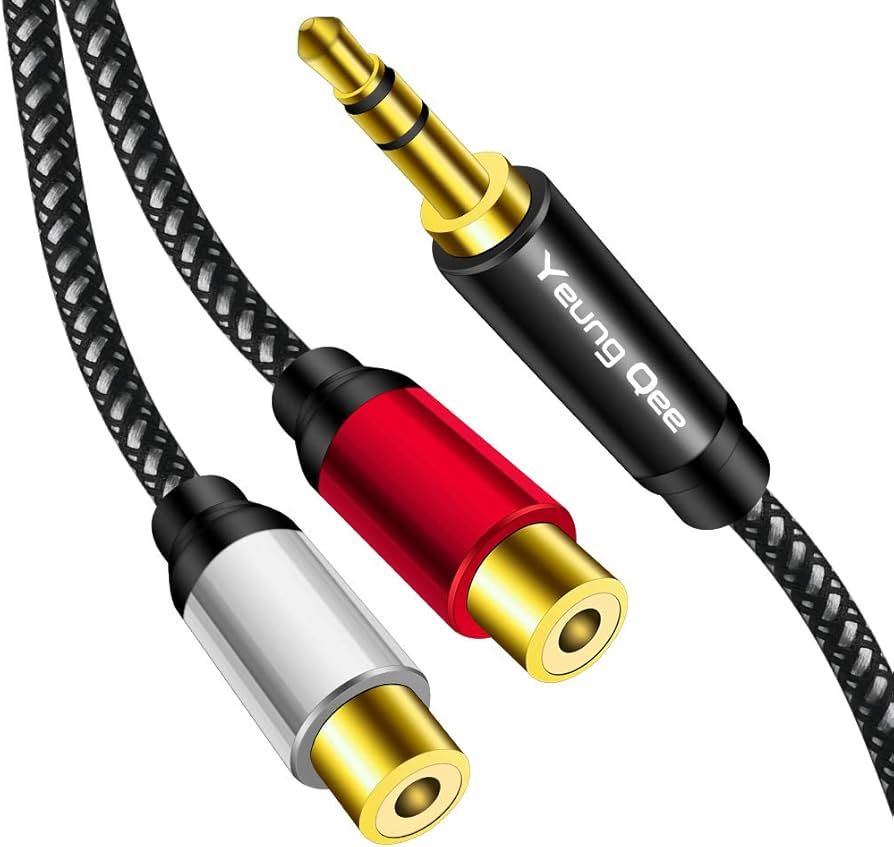 Audio Jack cable 3.5mm Male to 2xRCA Male, 1m, Golden Contacts

Product description:

Jack audio cable 3.5mm male (3-pin, stereo) to 2xRCA male (left/right audio), length 1m, with slim and elegant metal design. This RCA cable offers a simple solution for transmitting clear sound from smartphones, laptops or home cinema systems, allowing you to enjoy high-quality movies and music.

Features:

- Versatile Use: Audio cable ideal for connecting smartphones, PCs or home cinema systems with jack jack to devices such as speakers, TVs, amplifiers or SoundBars with RCA connections.
- Premium Quality: Highly flexible RCA cable with thin metal plugs, bend protection.
- Simplified Connection: Standard colored RCA jacks in red and white make the connection process easier.
- Increased Durability: Gold-plated plugs prevent corrosion and provide increased durability.
&ampnbsp

Technical specifications:
&ampnbsp


Connection, housing material: Aluminium
Conductor: 20/0.08, 2 wire



Connection, contact material: Gold-plated



Connection 1, type: 3.5mm male (3-pin, stereo)



Connection 2, type: 2xRCA male (audio left/right)


Inner conductor material: CU (copper)



Cable type: round cable



Cable length: 1m



Cable sheath diameter (approx.): 3.9mm



Number of shieldings: 1x
Shielding: 48/0.08 copper wire + foil aluminium




Color: black, silver




Packaging: poly bag 1 pc.