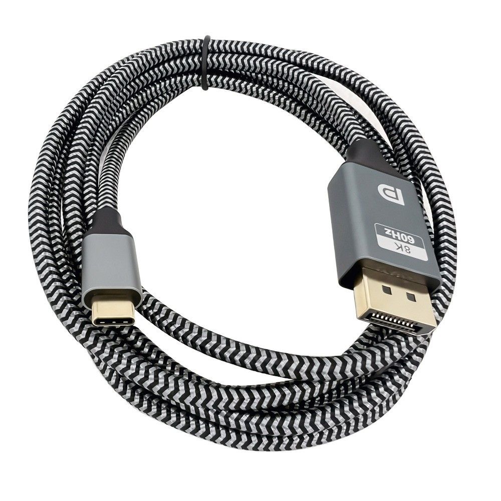 Signal cable from USB-C (USB3.1) male to Displayport (DP) male, 1.8m
8Kx4K/60Hz resolution
Plug&ampampPlay.
It works for both PC and mobile phones!
Packaging: blister 1 pc.