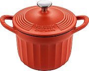 BUYDEEM Enameled Cast Iron Dutch Oven, model CP541, color Koi Red