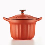 BUYDEEM Enameled Cast Iron Dutch Oven, model CP541, color Koi Red