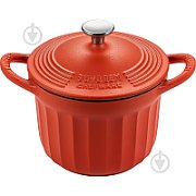 BUYDEEM Enameled Cast Iron Dutch Oven, model CP541, color Koi Red