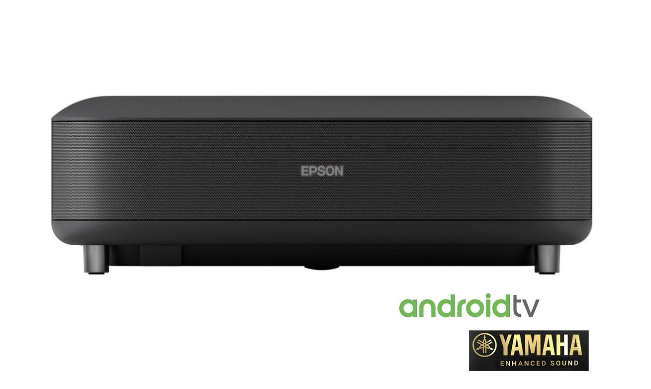 Pachet homecinema cu Videoproiector Laser EPSON EH-LS650B, 4K 3.600 lumeni, cu Android TV™, sunet Yamaha si  Ecran fix