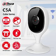 Dahua C5A Cameră de rețea cubică Wi-Fi cu focalizare fixă de 5MP pentru interior