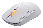 Mouse wireless Hator Quasar 3, conectivitate 2.4GHz, bluetooth si USB, polling rate pana la 1000Hz, rezolutie maxima 12000 DPI, capacitate baterie 600 mAh, durata de viata baterie in modul wireless pana la 100 ore, timp incarcare 2 ore, switch HATOR® Optical 100M, side switch Huano 3M, iluminare RGB
