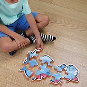 PUZZLE DIN SPUMA EVA, MAXI CU 10 PIESE, ALBASTRU, PUEDO