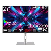 JAPANNEXT Monitor 27  IPS 5K (5120x2880) |Blue Light Filter, sRGB 100%, HDCP, HDR, PIP, KVM, Pivot, VESA, G-Sync/FreeSync