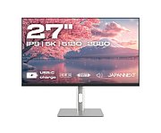 JAPANNEXT Monitor 27  IPS 5K (5120x2880) |Blue Light Filter, sRGB 100%, HDCP, HDR, PIP, KVM, Pivot, VESA, G-Sync/FreeSync