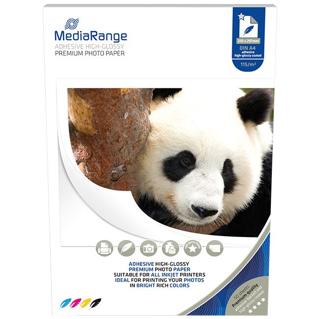 MediaRange A4 Photo Paper for inkjet, high-glossy 115g, 50sheets