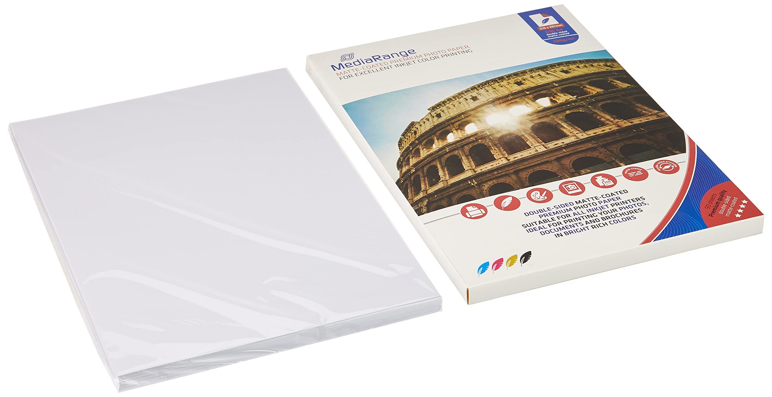 MediaRange DinA4 inkjet paper Dual-side matte-coated 200g, 50 sh