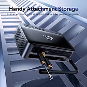 STARTER auto Baseus Super Energy 4 in 1, pornire baterie auto 600A, power bank 6000mAh, lanterna, 150 psi putere umblare cauciuc, 1 x USB Type-C, 1 X USB, negru  C00245902111-00  (timbru verde 0.8 lei) - 6932172654351