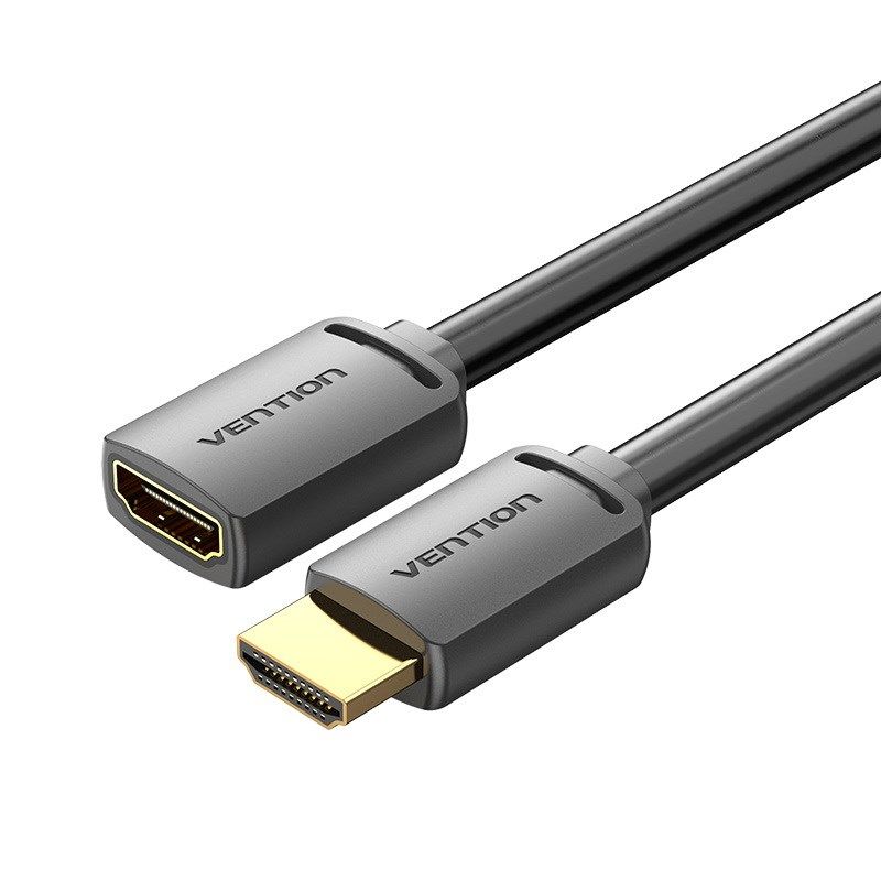 Cablu video Vention, HDMI(T) la HDMI(M), 3m, rezolutie maxima 4K la 60Hz, conectori auriti, cupru, invelis PVC, negru,  AHCBI  (timbru verde 0.80lei) -  6922794766884