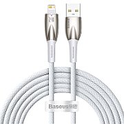 CABLU alimentare si date Baseus Glimmer, Fast Charging Data Cable pt. smartphone, USB la Iphone Lightning, 1m, alb  CADH000202  (timbru verde 0.08 lei) - 6932172617929