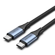 Cablu alimentare si date Vention, USB Type-C (T) la USB Type-C (T), 1m, 40 Gbps, 5A, TPE + braided, negru,  TAVHF  (timbru verde 0.08 lei) -6922794769069