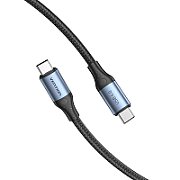 Cablu alimentare si date Vention, USB Type-C (T) la USB Type-C (T), 1m, 40 Gbps, 5A, TPE + braided, negru,  TAVHF  (timbru verde 0.08 lei) -6922794769069
