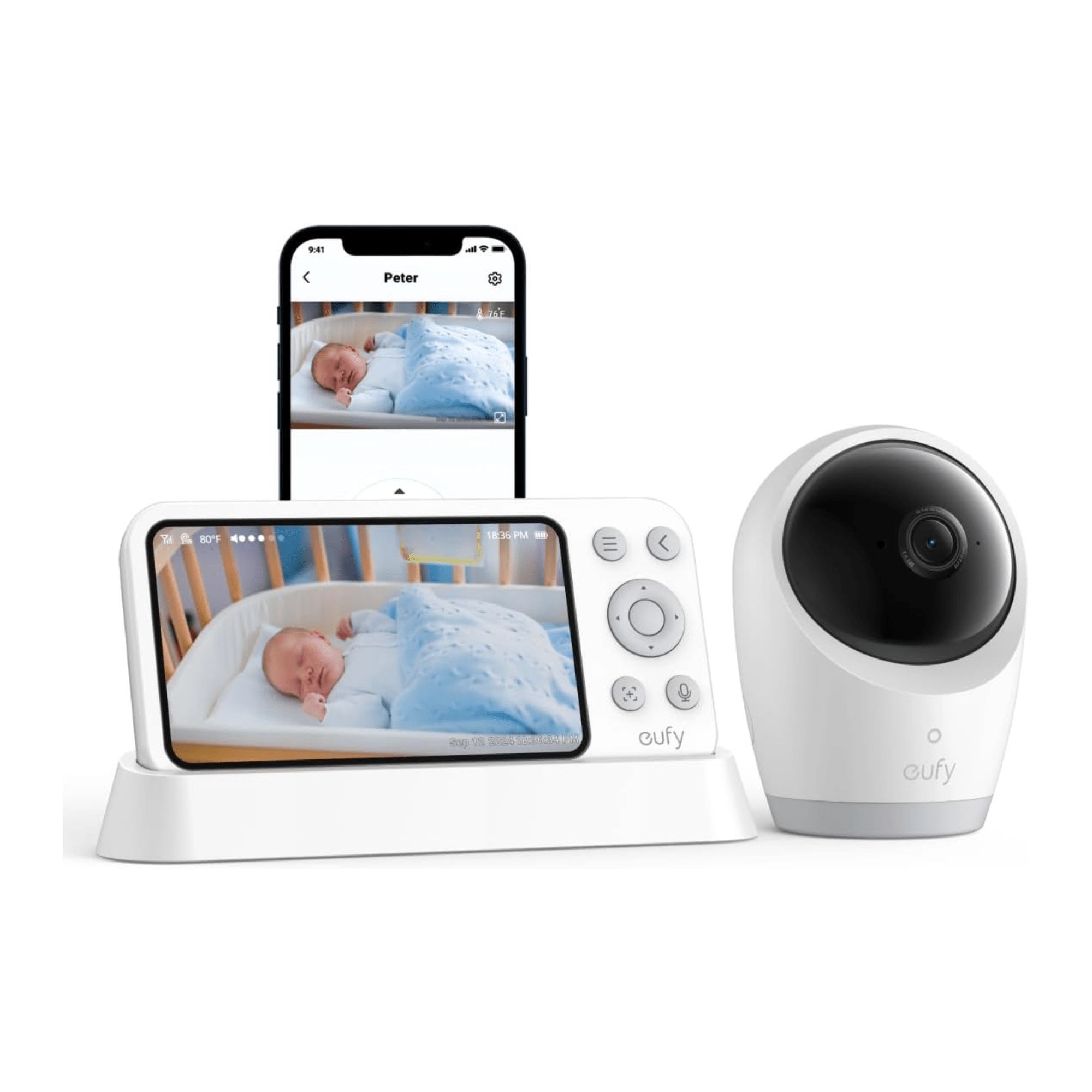 Anker  eufy Baby Monitor E21 , mini, wireless,   E8354321  (timbru verde 0.8 lei) - 0194644285876