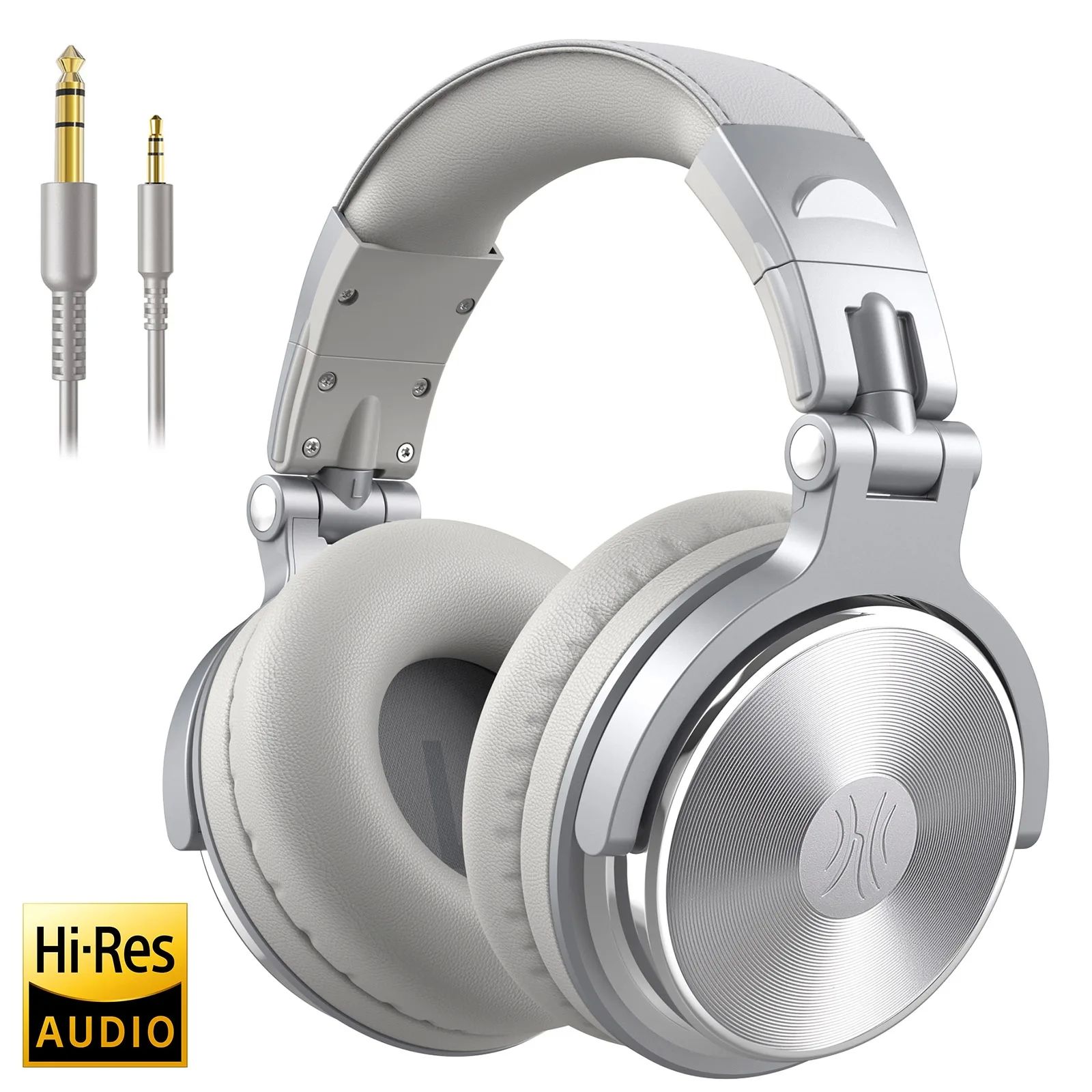 Casti OneOdio  Pro 10 ,cu fir detasabil,Over-Ear,utilizare profesionala,multimedia,DJ,conectare Jack 3.5 mm|Jack 6.35 mm,impedanta 32Ohm,difuzor 50mm,argintiu  Pro 10 Silver  (timbru verde 0.8 lei) -