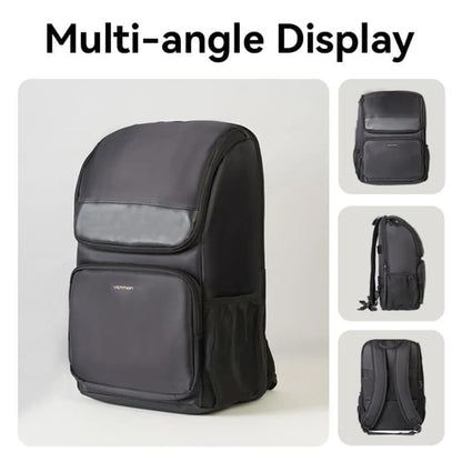 RUCSAC Vention, compatibil laptop max 15.6 inch, 1 x comp. principal, 1 x comp. laptop, 1 x buzunar dorsal, 2 x buzunare laterale, 19L, water repellent, polyester, negru,  KROB0  - 6922794782778