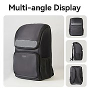 RUCSAC Vention, compatibil laptop max 15.6 inch, 1 x comp. principal, 1 x comp. laptop, 1 x buzunar dorsal, 2 x buzunare laterale, 19L, water repellent, polyester, negru,  KROB0  - 6922794782778