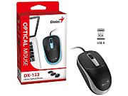 MOUSE Genius  DX-123, PC sau NB, cu fir, USB, optic, butoane/scroll 3/1, gri,  31010033404  (timbru verde 0.18 lei)