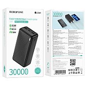 POWER BANK Borofone  BJ56B , 30000mAh, 22.5W, 2 x USB 1 x USB Type-C, 1 x Micro USB, total 2A, negru,  6941991116445  (timbru verde 0.98 lei)