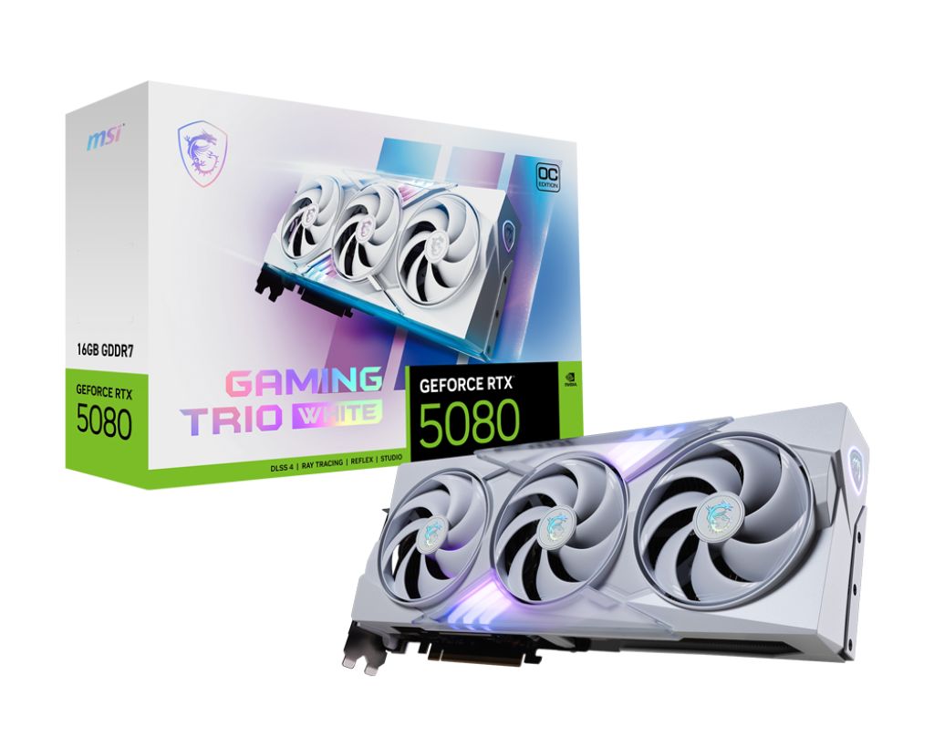 MSI GeForce RTX 5080 16GB GAMING TRIO OC WHITE VGA